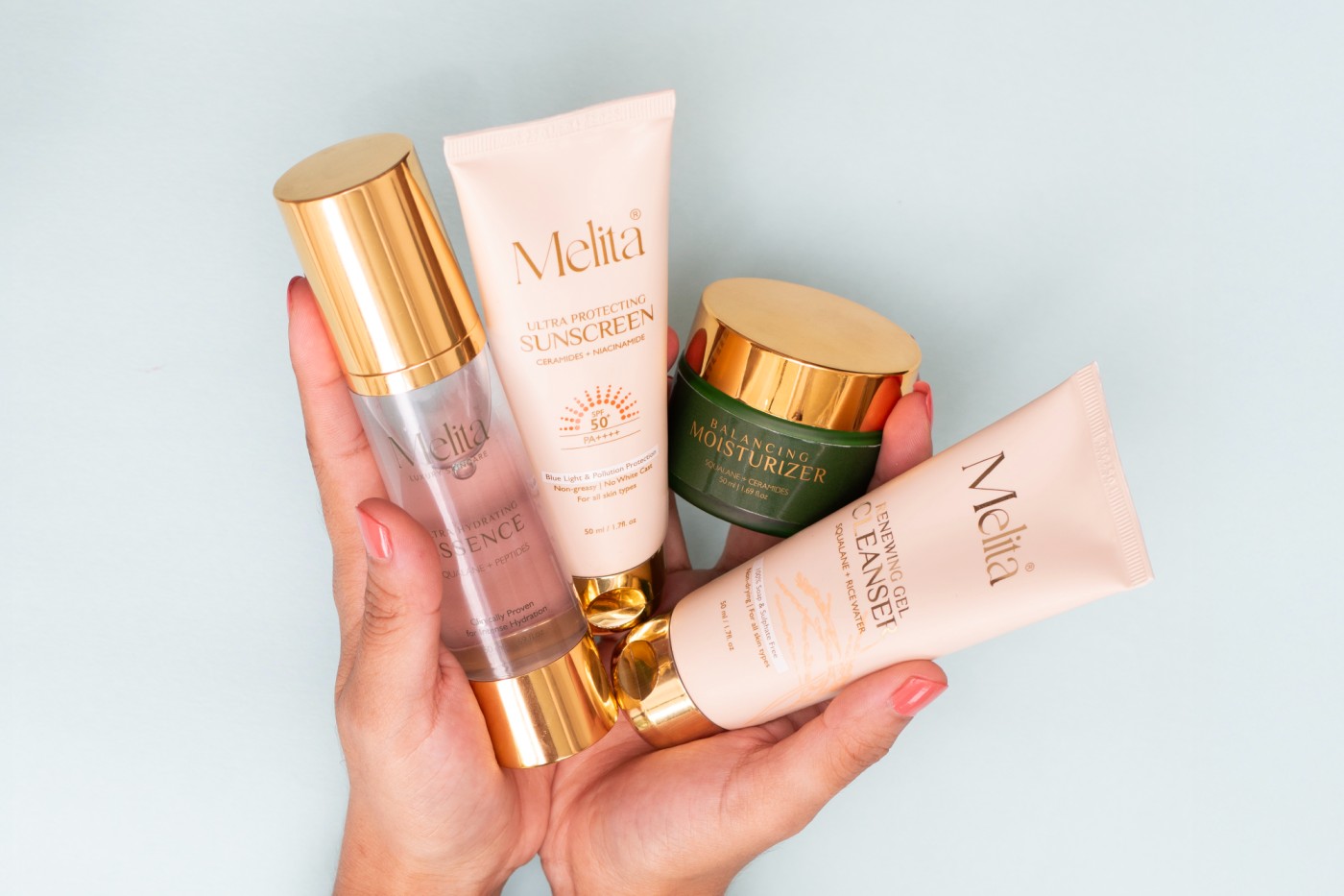 Customer holding Melita sunscreen